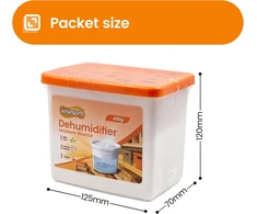 Sausintuvas Wisesorb drėgmės sugėriklis su kalcio chloridu, bekvapis, 3 × 450 g, Moisture Absorbers