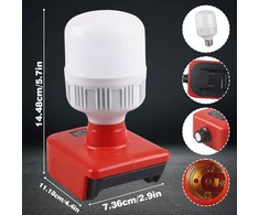 WIYETY akumuliatorinė darbo lempa Einhell 18 V, LED 12 W, 350–1300 lm, ERQD155