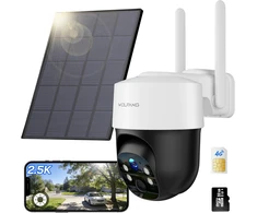 WOLFANG 4G LTE lauko stebėjimo kamera su saulės baterija, 2.5K vaizdo įrašu, naktiniu matymu, WT06-WB