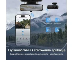 WOLFANG 4K vaizdo registratorius su priekiniu ir galiniu vaizdu
