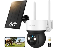 WOLFANG lauko stebėjimo kamera 4G LTE, saulės energija, 2K, naktinis matymas, PTZ, PIR jutiklis, IP66, WT08-WB