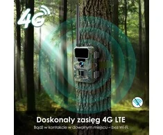 WOLFANG mobilioji laukinės gamtos kamera 4G LTE, 2K, 36 MP, super naktinis matymas, WT07
