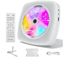 WOLFANG nešiojamas CD grotuvas su Bluetooth, FM radiju ir 4000 mAh baterija WDV04