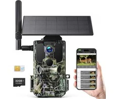 WOLFANG saulės energija maitinama 4G LTE lauko kamera, 2.5 K naktinis matymas, IP66, WT04
