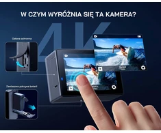 WOLFANG sportinė kamera 4K 60 FPS su Wi-Fi, 40 m atsparumu vandeniui ir 6 ašių EIS GA300