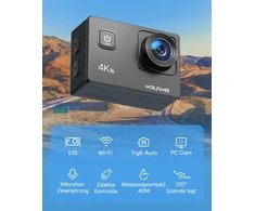 WOLFANG veiksmo kamera GA100 4K 30 FPS, 20 MP, Wi-Fi, atspari vandeniui iki 40 m