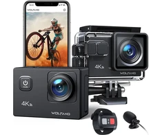 WOLFANG veiksmo kamera GA100 4K 30 FPS, 20 MP, Wi-Fi, atspari vandeniui iki 40 m