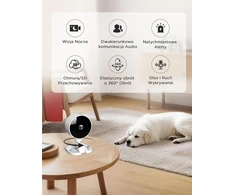WOLFANG vidaus apsaugos kamera 1080p su Wi-Fi, naktiniu matymu ir dvipusiu garsu WS01
