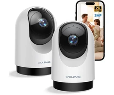WOLFANG vidaus Wi-Fi stebėjimo kamera 2K 3 MP su 360° pasukimu ir naktiniu matymu WS03