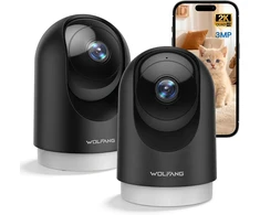 WOLFANG vidaus Wi-Fi stebėjimo kamera 2K su 360° PTZ ir automatiniu sekimu WS03B-2