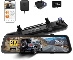 WOLFBOX automobilinė vaizdo kamera veidrodyje G900 PRO, 4K, 12 colių, galinė 2,5K kamera