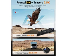 WOLFBOX automobilinė vaizdo kamera veidrodyje G900 PRO, 4K, 12 colių, galinė 2,5K kamera