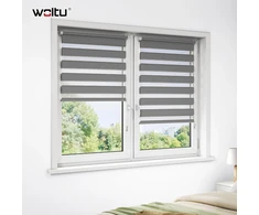 WOLTU dieninė-naktinė roleta be gręžimo 75 x 150 cm, tamsiai pilka