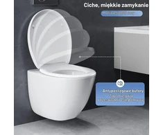 WOLTU lėtai nusileidžiantis antibakterinis O formos tualeto dangtis WS2423
