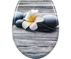 WOLTU lėtai nusileidžiantis unitazo dangtis iš duroplasto, baltas Frangipani, WS2842