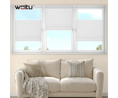 WOLTU plisuota tamsinamoji korinė žaliuzė be gręžimo 50 x 130 cm, balta, 4063425099000