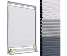 WOLTU plisuota tamsinamoji korinė žaliuzė be gręžimo 50 x 130 cm, balta, 4063425099000