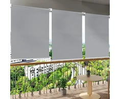WOLTU vertikali lauko markizė 140 x 240 cm, poliesterinė, pilka, 4063425126812