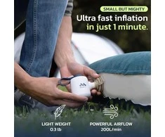 Woowind elektrinė nešiojama oro pompa 200 l/min, 2000 mAh, LED žibintas, mini, V05
