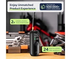 Woowind nešiojama automatinė oro kompresoriaus pompa, 150 PSI, USB įkrovimas, LED, automobilio, motociklo, dviračio ir kamuolių pompai LP1