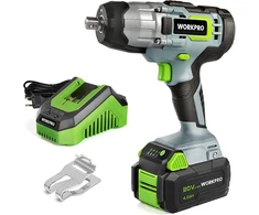 WORKPRO akumuliatorinis smūginis veržliasukis 20 V, 300 Nm, 1/2 col., W125062AU