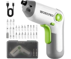 WORKPRO akumuliatorinis suktuvas 3,6 V, 210 aps./min, 2000 mAh, USB-C, LED, W121070A