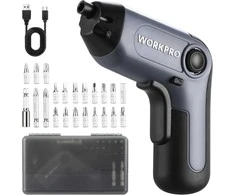WORKPRO akumuliatorinis suktuvas 3,6 V, 210 aps./min, 21 antgalio rinkinys, LED, W121068A