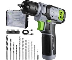 WORKPRO akumuliatorinių gręžtuvų ir suktuvų rinkinys 8 V 2000 mAh, 10 mm griebtuvas, LED, lagaminas