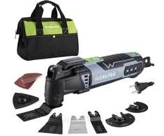 WORKPRO daugiafunkcinis osciliacinis įrankis 300W, 7 greičiai, su 17 priedų, W124746AU