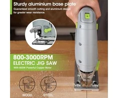WORKPRO elektrinis siaurapjūklis 600 W, 3000 spm, 6 greičiai, 45° pjovimo kampas, W124751AU
