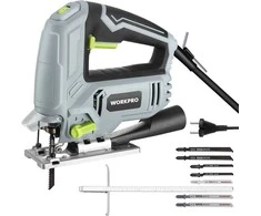 WORKPRO elektrinis siaurapjūklis 600 W, 3000 spm, 6 greičiai, 45° pjovimo kampas, W124751AU