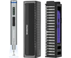 WORKPRO elektrinių precizinių atsuktuvų rinkinys 42 vnt., 36 S2 antgaliai, USB-C, W121074AE