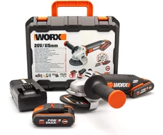 WORX akumuliatorinis kampinis šlifuoklis 20 V, 115 mm, 8600 aps./min., WX800