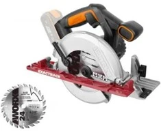 WORX akumuliatorinis rankinis diskinis pjūklas 20 V, 165 mm, su dulkių adapteriu, WX530.9