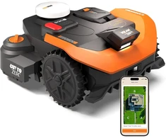 WORX vejapjovės robotas su akumuliatoriumi, AI kliūčių atpažinimu, iki 3000 m², WR330E