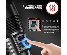 WOWNIGHT LED taktinė prožektorius, 1000000 lm, IPX6, USB-C įkrovimas, WOWNIGHT-W19-DE-HY