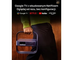 XGIMI nešiojamasis lazerinis projektorius Full HD 1600 ISO lm su Google TV Elfin Flip lazerinis