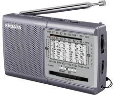 XHDATA nešiojamas AM/FM/SW radijas su 3,5 mm ausinių jungtimi ir 52 cm antena D-219