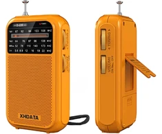 XHDATA nešiojamas retro stiliaus radijo imtuvas FM/MW/SW, baterinis, ausinių įėjimas, D220