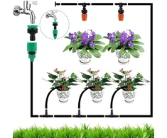 XINGGANG laistymo sistema sodui, 158 dalių Micro Drip automatinis rinkinys su 40 m žarna