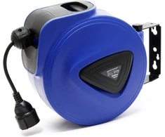 XPOtool automatinis kabelio būgnas 20 m, 1000/2300 W su 180° sieniniu laikikliu 62692