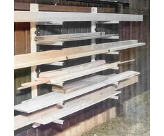 XPOtool sieninė konsolinė lentyna medienai, 300 kg, 6 lentynos, 300 x 30 x 1025 mm, 63425