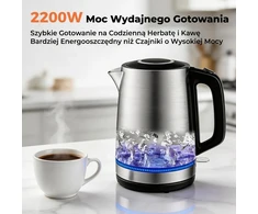 YASHE elektrinis virdulys iš nerūdijančio plieno 1,7 l 2200 W FK-1907