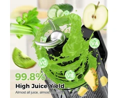 YASHE lėtaeigė sulčiaspaudė 200 W, 1,3 l, 12,7 cm anga ZM1910B