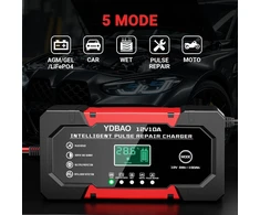 YDBAO automobilinis akumuliatorių įkroviklis 12 V 10 A LiFePO4 AGM GEL 9185