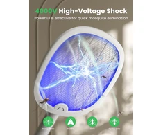 YISSVIC elektrinė musgaudė 4000 V su UV lempa, USB-C ir 1800 mAh WD-9002