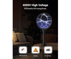 YISSVIC elektrinė vabzdžių mušyklė 2 viename su UV šviesa, 4000 V, USB-C, WD-981