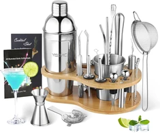 YISSVIC kokteilių plaktuvo ir baro įrankių rinkinys 22 vnt., 750 ml, MC-22
