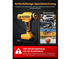 YOHOOLYO nešiojamas akumuliatorinis oro kompresorius 150 PSI, 12 V, LS4094