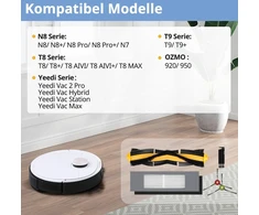 Yoneenair atsarginių dalių rinkinys robotams dulkių siurbliams Ecovacs Deebot N8/T8/T9, 12 vnt.